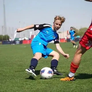 LaLiga Academy Dubai Open Trials | Two Soccer Players in Action